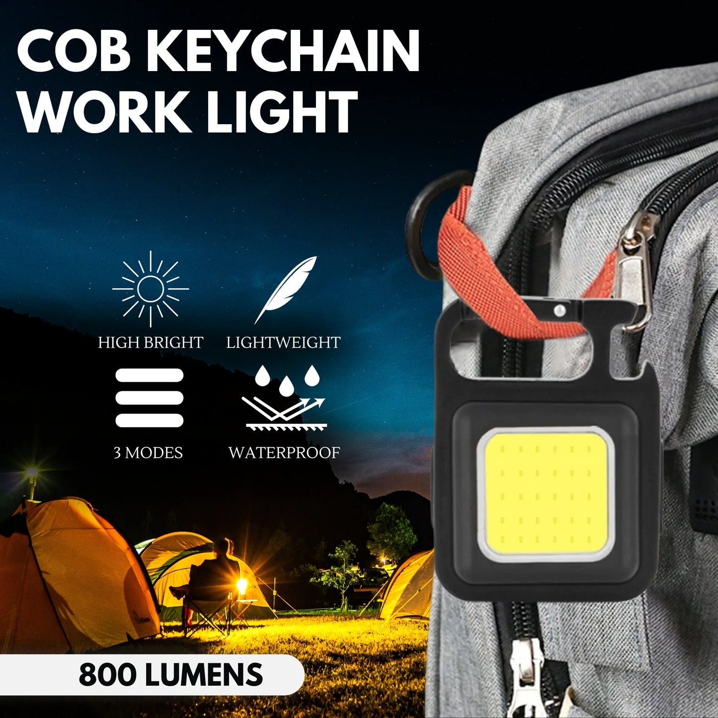 800 LUMENS - Magnetic Mini LED Work Light